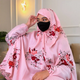 Pink Floral Full Length Printed Cotton Namaz Makhna