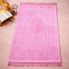 Pink Rectangle Premium Janamaz with Name