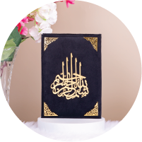 Premium Quran logo featuring an elegant design with ornate Arabic calligraphy and intricate patterns, symbolizing the sacredness and beauty of the Quran, presented in a luxurious and high-quality format for special occasions.