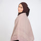 Side view of woman in Cocoa Chic Premium Chiffon Hijab, showcasing breathable, elegant drape perfect for all-day modest wear.