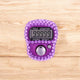 Purple digital tasbeeh counter with beaded design, ideal for religious ceremonies and spiritual gifts.