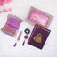 Purple Rehal Hamper with gold accents, floral design, and Quran set for religious gifting