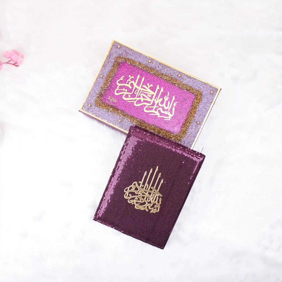 Purple Bling Couple Ibadah Set