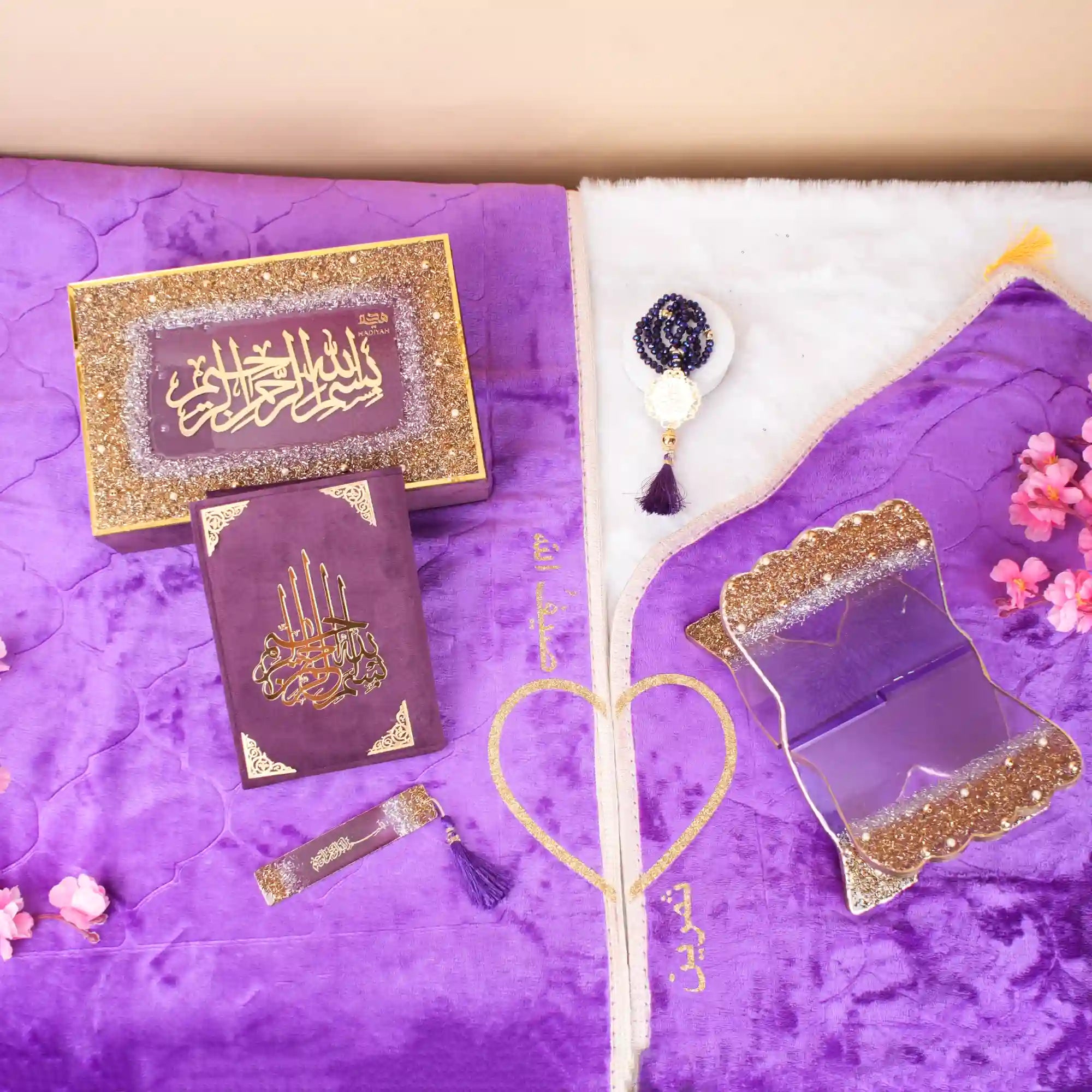 Purple Sequence Couple Ibadah Set Main image