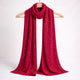 Red Studded Hijab displayed on hanger, showcasing lightweight chiffon fabric with elegant stud detailing, perfect for versatile modest styling.