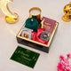 Rahmat Hamper - Spiritual Gift Set featuring prayer essentials, Islamic book, gourmet treats, and candle in a luxury Ramadan gift box.