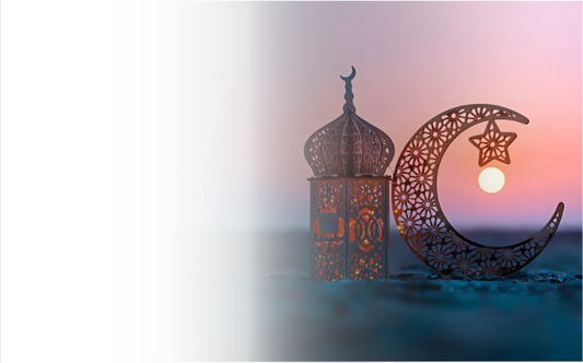 Ramadan Eid logo featuring a crescent moon, stars, and traditional lanterns, symbolizing the joy and spirituality of Ramadan and Eid, with vibrant colors and intricate designs celebrating the end of Ramadan and the festive spirit of Eid.