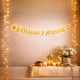 Ramadan Mubarak Banner - Festive Islamic Decoration in gold glitter with crescent moon and lantern icons, perfect for Ramadan home celebrations.