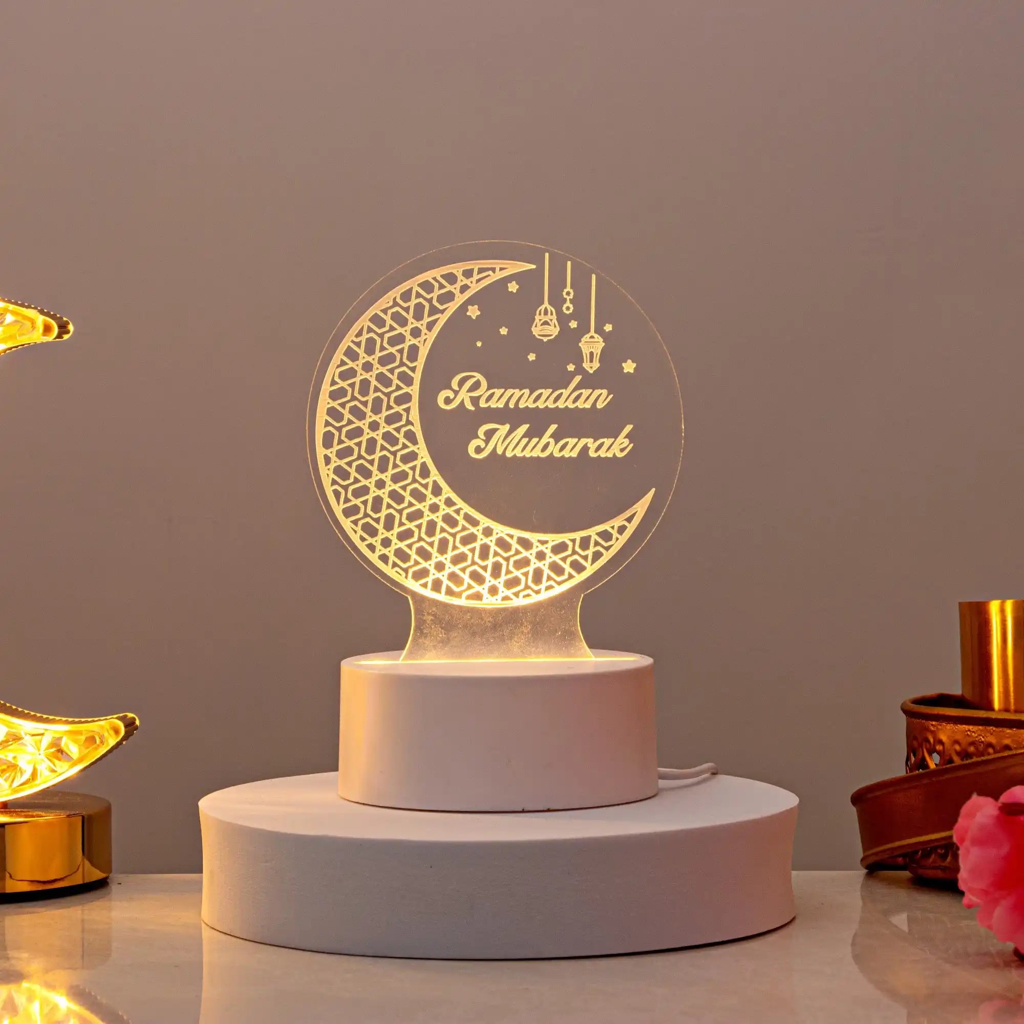 Ramadan Mubarak Personalized LED Frame Main image