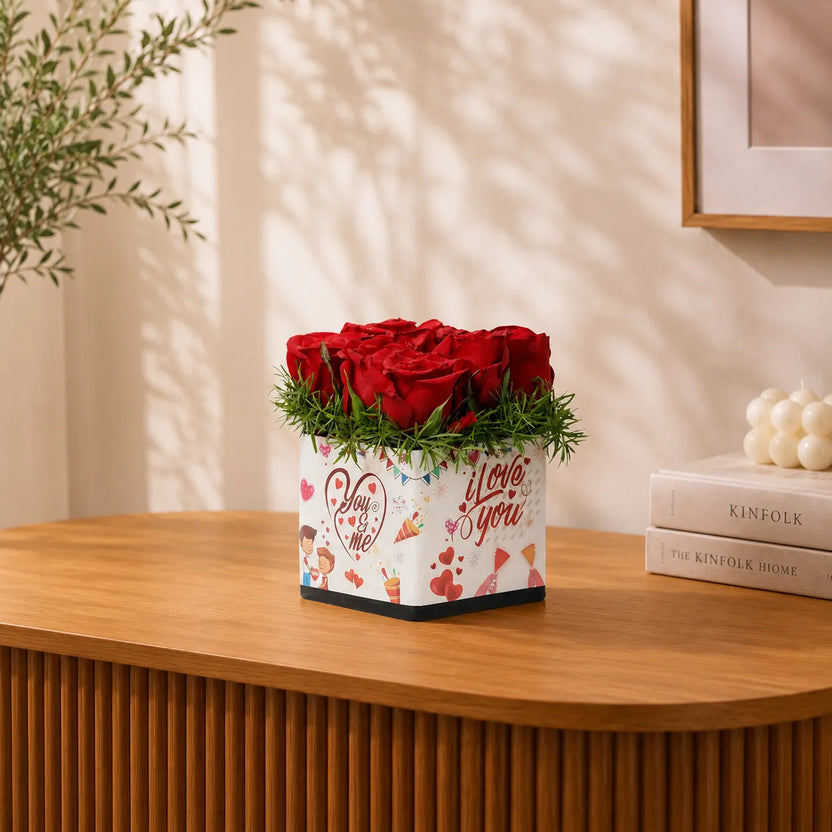 Red Roses You And Me Sticker Vase Main image