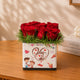 Red Roses You And Me Sticker Vase — fresh flower bouquet, view 4