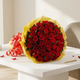 Rosy Delight Bouquet — detail of the flowers and wrapping