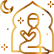 Salah-Hampers logo with elegant design, featuring Islamic calligraphy, prayer beads, and a crescent moon, symbolizing thoughtful gift hampers designed to enhance the spiritual practice of Salah.