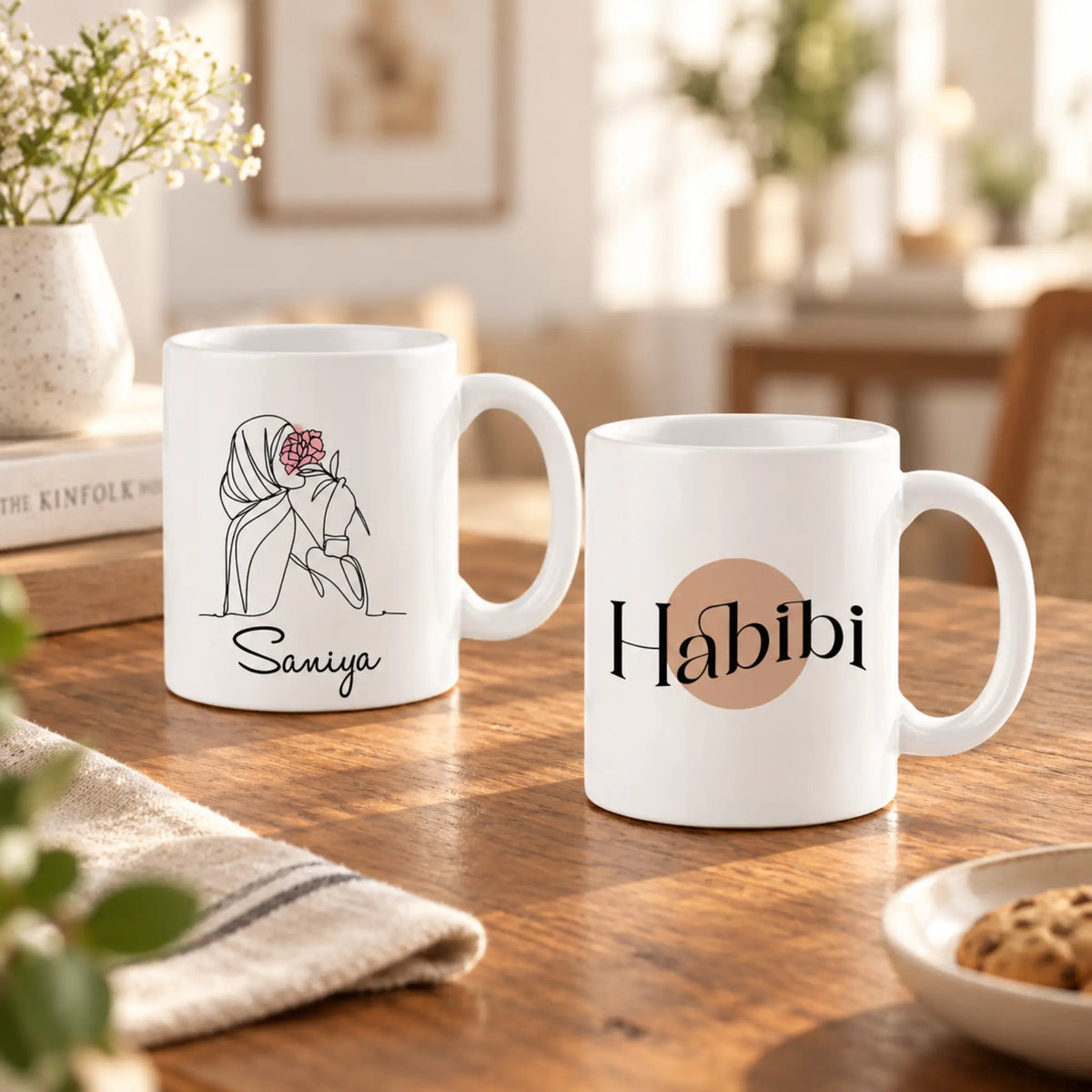 Habibi And Habibti Personalized Couple Mugs (350ml) - Set Of 2