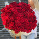 Red Roses Key to The Heart Bouquet — detail of the flowers and wrapping