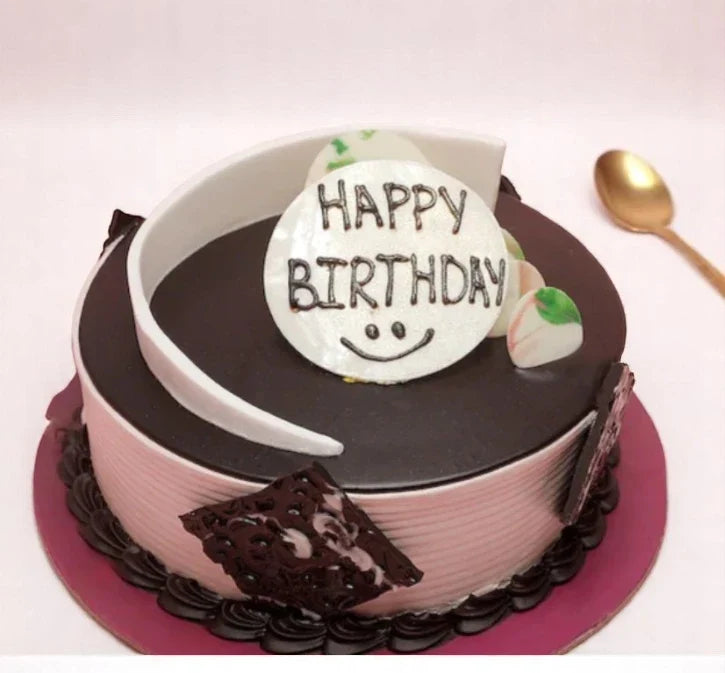 Chocolate Birthday Cake close-up detail shot