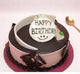Chocolate Birthday Cake close-up detail shot