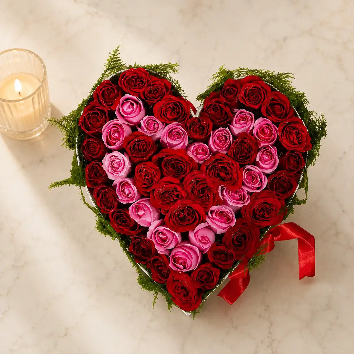 Serene Heart Mix Roses Bouquet