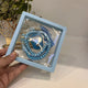 Sky Blue Transparent Tasbeeh Combo with pearl beads and digital counter in a gift box, ideal for Islamic gifting and spiritual devotion.