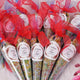 Customized Sounf Cones for Nikah Favors with red ribbons and personalized labels, ideal for Mehndi or wedding ceremonies. Elegant and aromatic wedding gifts.