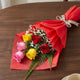 Sprinkle Mix Roses Bouquet — detail of the flowers and wrapping
