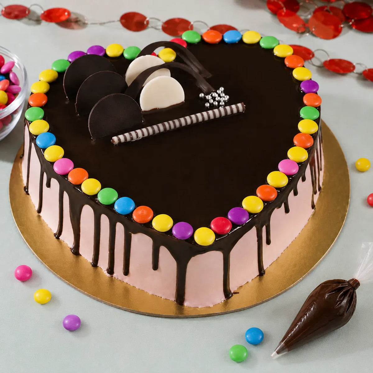 Sprinkled Gems Cake — cake, detail view