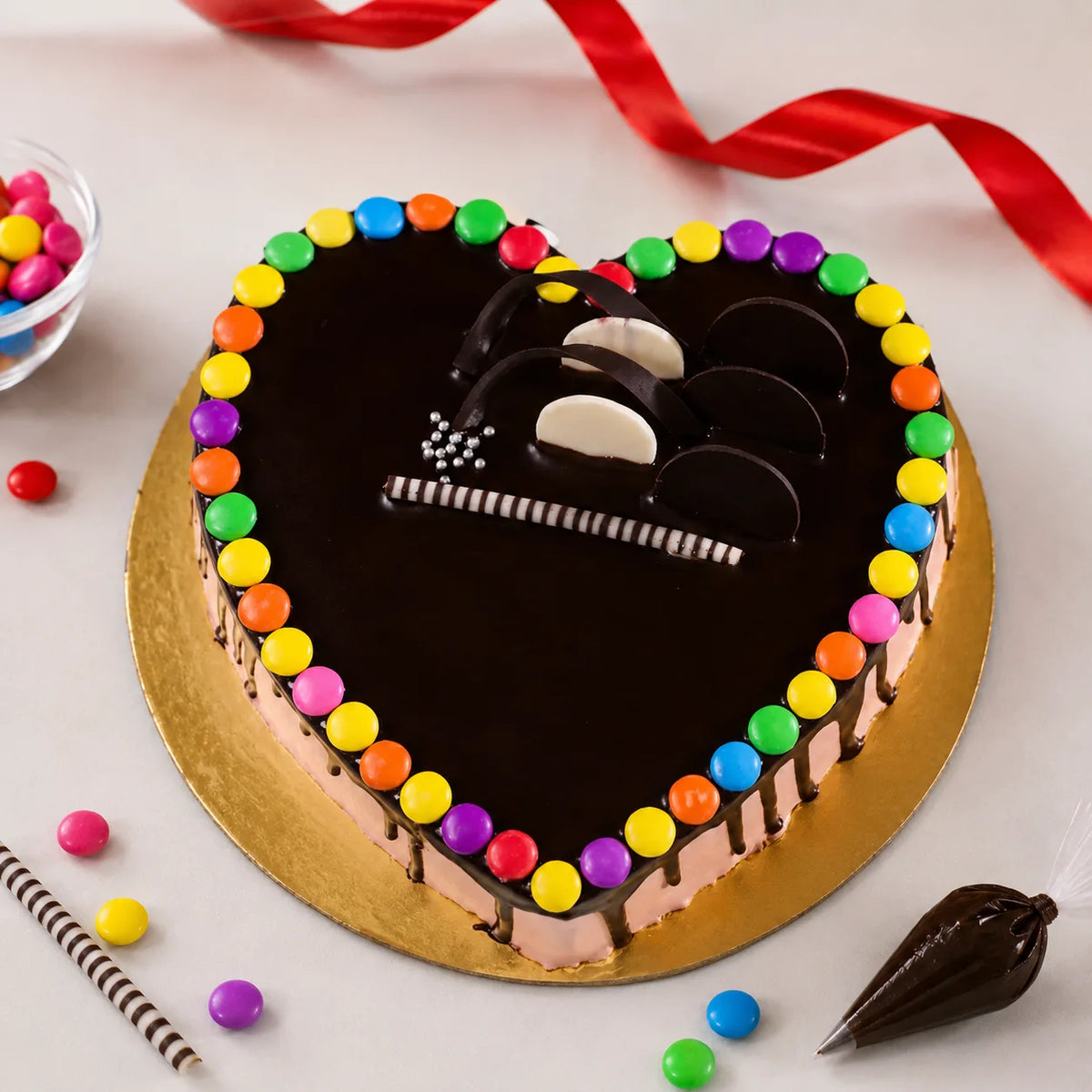 Sprinkled Gems Cake — cake, gift packaging