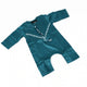 Teal Thobe Romper for Baby Boys in Omani style with embroidered detailing and tassel, ideal for Ramadan and Eid gifting.
