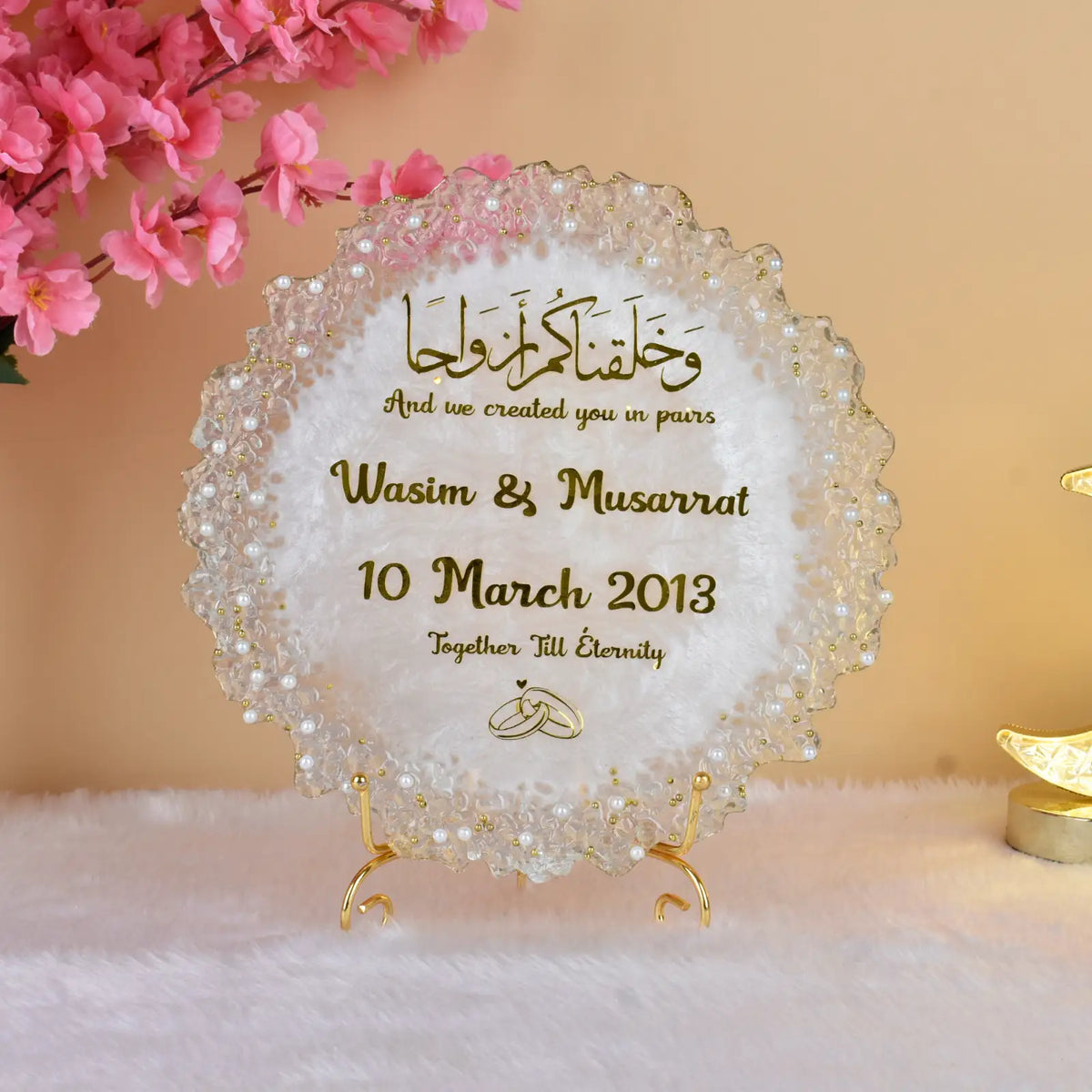 Transparent Stone Couple Frame