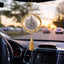 Golden Flakes Car Hanging with Islamic calligraphy and tassel for vehicle decor