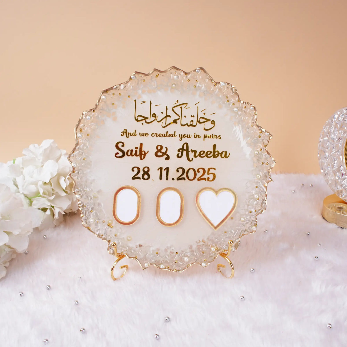 Transparent Stone Couple Frame