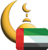 UAE logo featuring the national colors of red, green, white, and black, with iconic symbols like the falcon or Burj Khalifa, representing the rich culture, heritage, and modernity of the United Arab Emirates, symbolizing unity and prosperity.