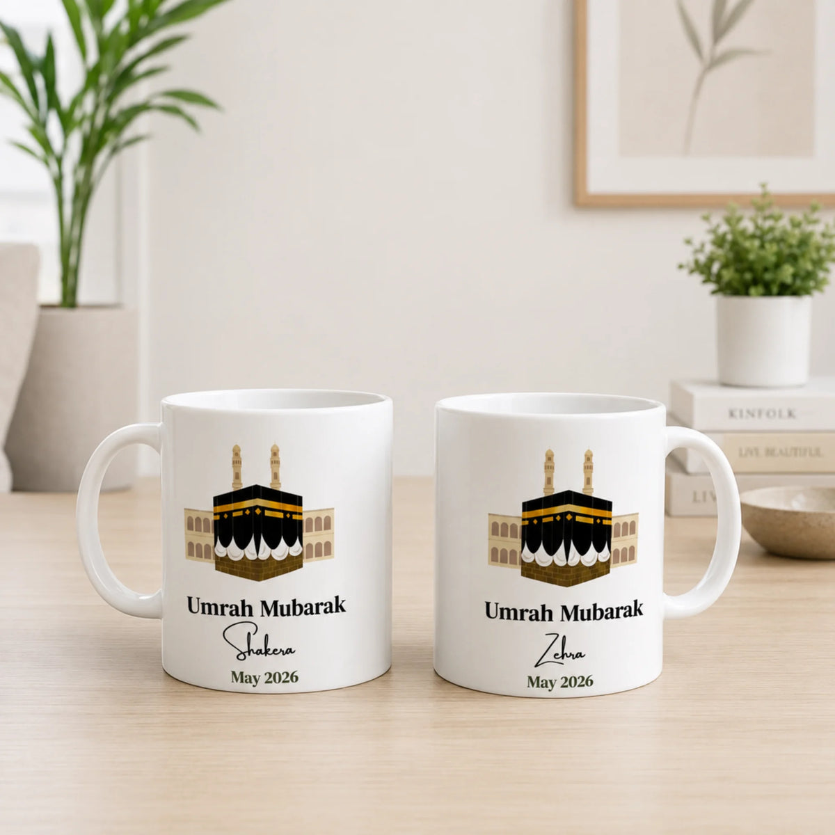 Umrah Mubarak Couple Personalised Mugs
