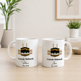 Personalised ceramic couple mugs for Hajj and Umrah gifting