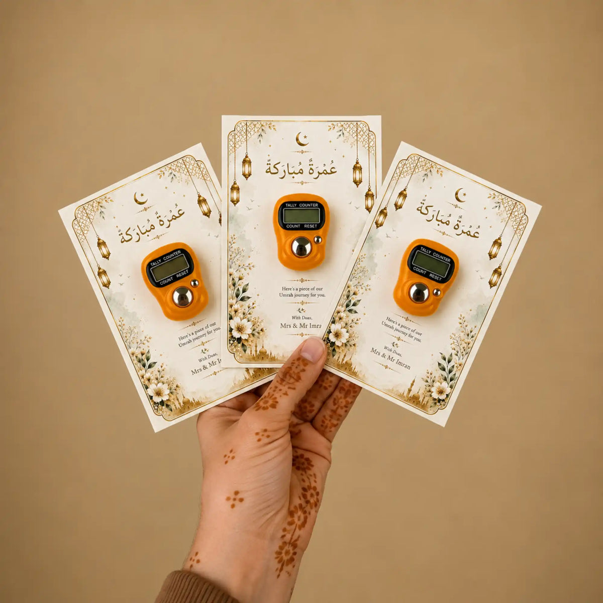Digital Tasbeeh Card Favors Pack of 10 - Umrah Tabarruk