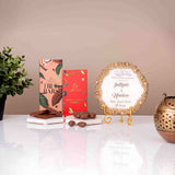 Customised Sweet Moments Gift Hamper with luxury chocolates and engraved plaque, perfect for Ramadan, anniversaries, and housewarming celebrations.
