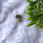 White Pearl Digital Tasbeeh with elegant gold embellishments and digital interface, suitable for Hajj & Umrah gifts.