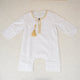 White Thobe Romper for Baby Boys