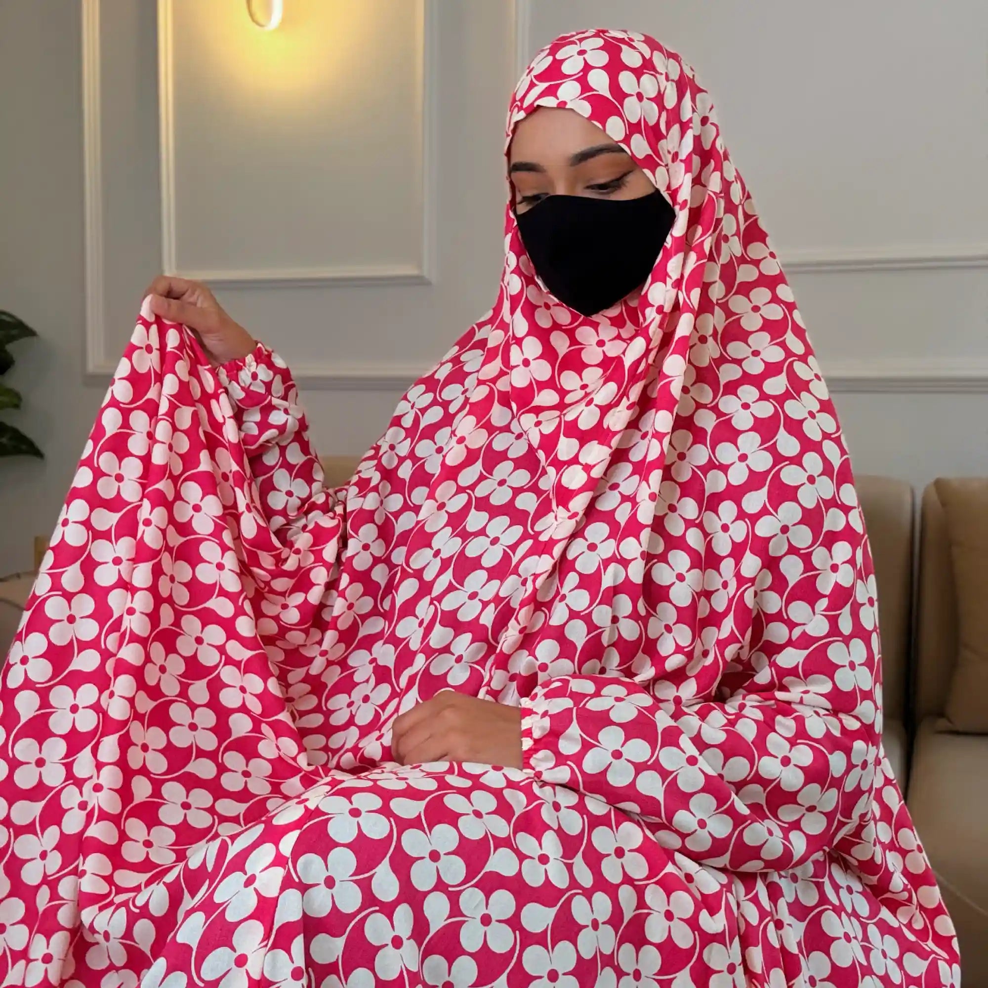 Yasmin Full Length Printed Cotton Namaz Makhna Main image