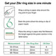 Zikr ring size guide for Noor Zikr Ring - Smart Tasbeeh, showing how to measure finger for accurate Islamic prayer accessory fit.