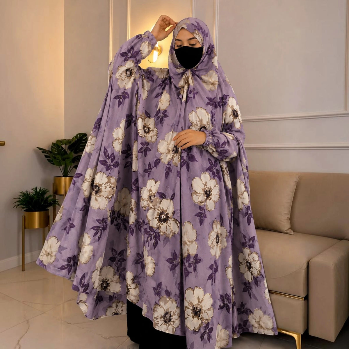 Zuhoor Full Length Printed Cotton Namaz Makhna
