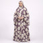 Woman in floral printed cotton Islamic prayer dress