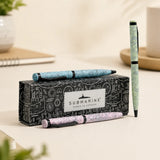 Close-up of the Marble Dream Ball Pen - Set of 3 tip and body design