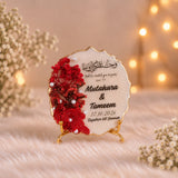 Floral Round Couple Frame
