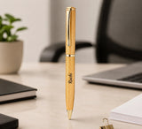 Leptona Gold Pollux Premium Ball Pen shown up close with premium finish detail