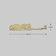 Dimensions of Bismillah Wall Decor - Elegant Calligraphy Art in gold acrylic, 36 inches wide by 8 inches tall, ideal for wall mounting.