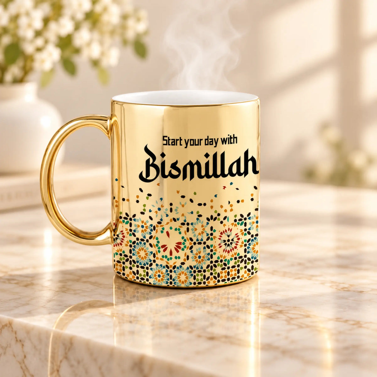 Hadiyah Personalized Bismillah Metallic Gold Mug
