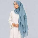 Slate Blue Premium Chiffon Hijab