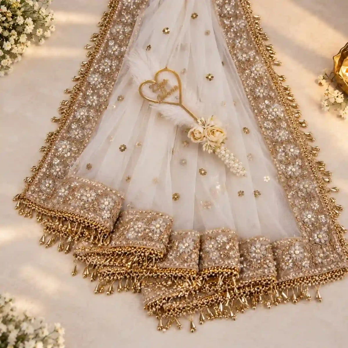 Offwhite Noor Nikah Dupatta