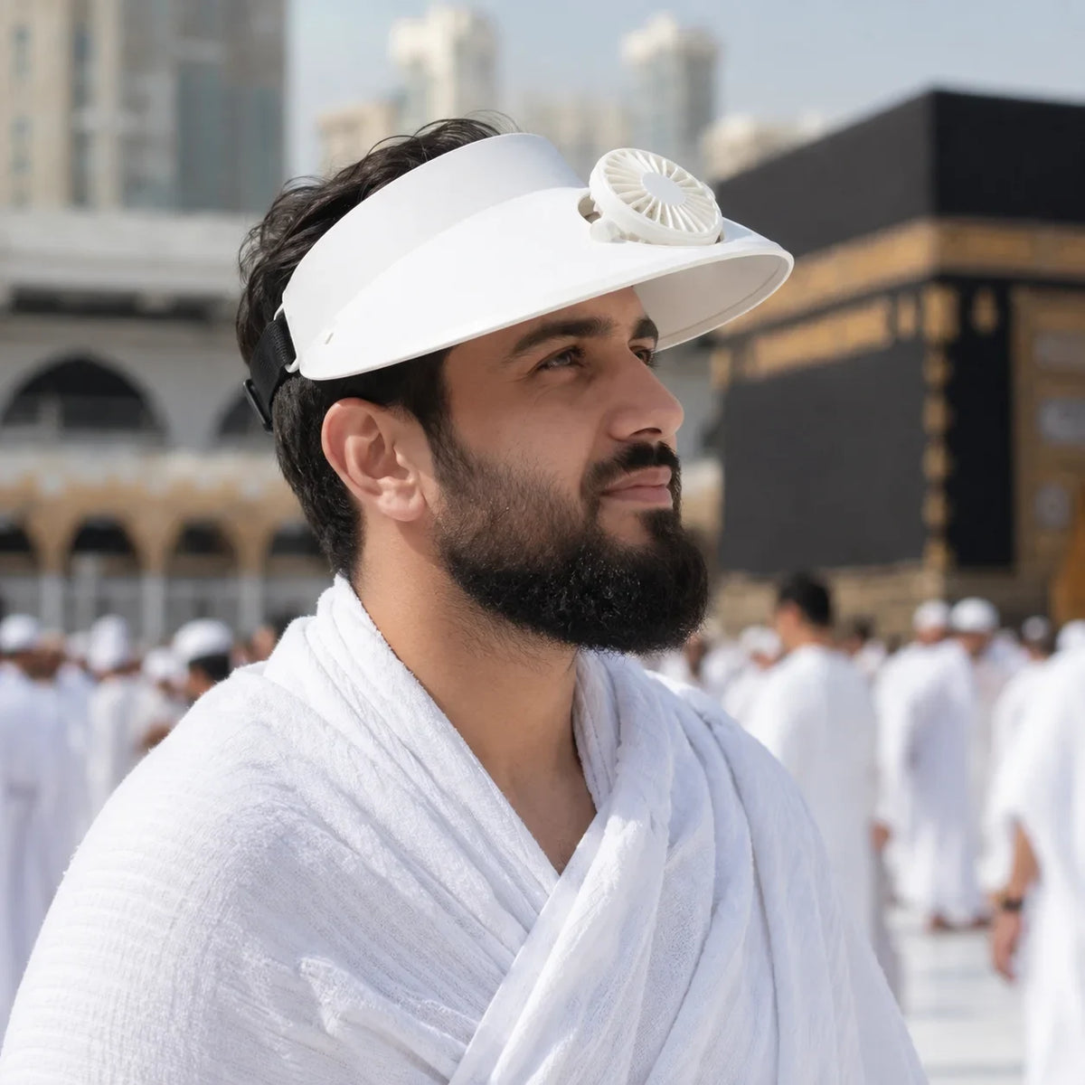 Cooling Fan Visor Hat for Hajj & Umrah